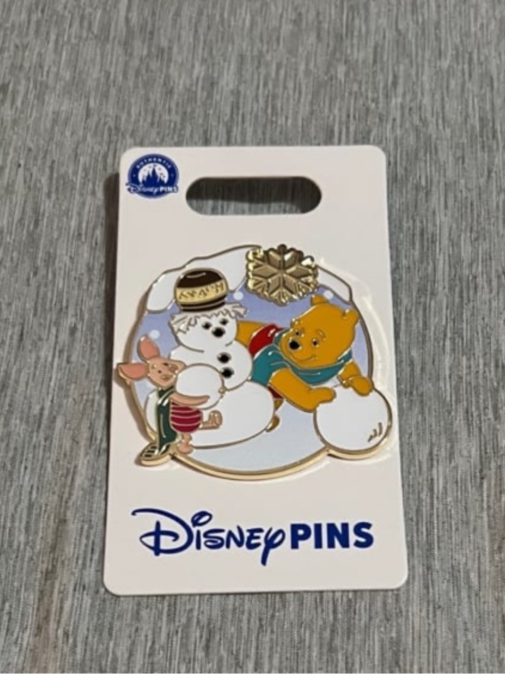 Disney Parks Snowman Winnie the Pooh & Piglet Pin